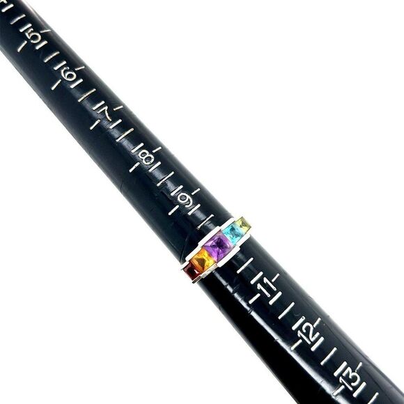 Sterling Silver 925 Semi-Precious Gems Ring - Picture 7 of 7